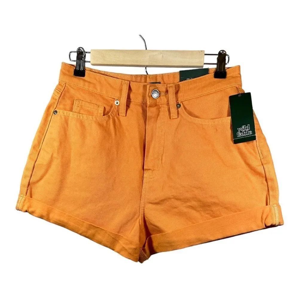 WILD FABLE/TARGET Women’s Denim Highest Rise Mom Shorts Orange Size 6/28